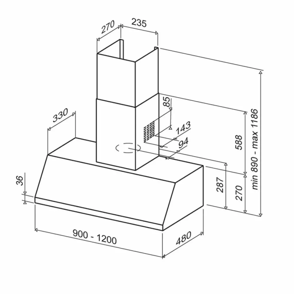 Вытяжка кухонная Best CANAZEI XS (077A6203A) - 1 Вытяжка кухонная Best CANAZEI XS (077A6203A) - 1