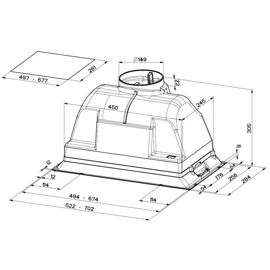 Вытяжка кухонная Faber INCA PLUS HIP X A 70 - 1 Вытяжка кухонная Faber INCA PLUS HIP X A 70 - 1