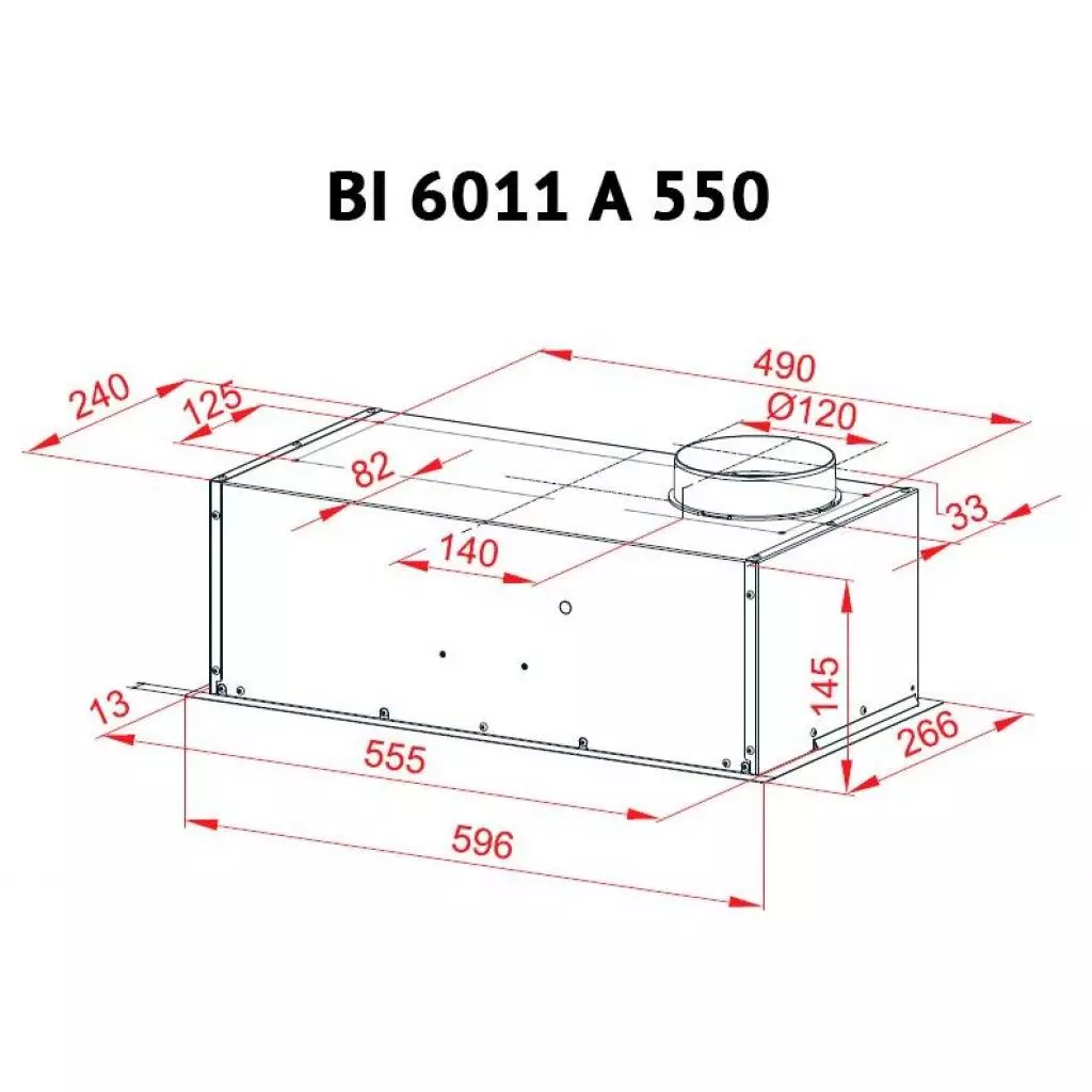 Вытяжка кухонная Perfelli BI 6011 A 550 W - 5 Вытяжка кухонная Perfelli BI 6011 A 550 W - 5