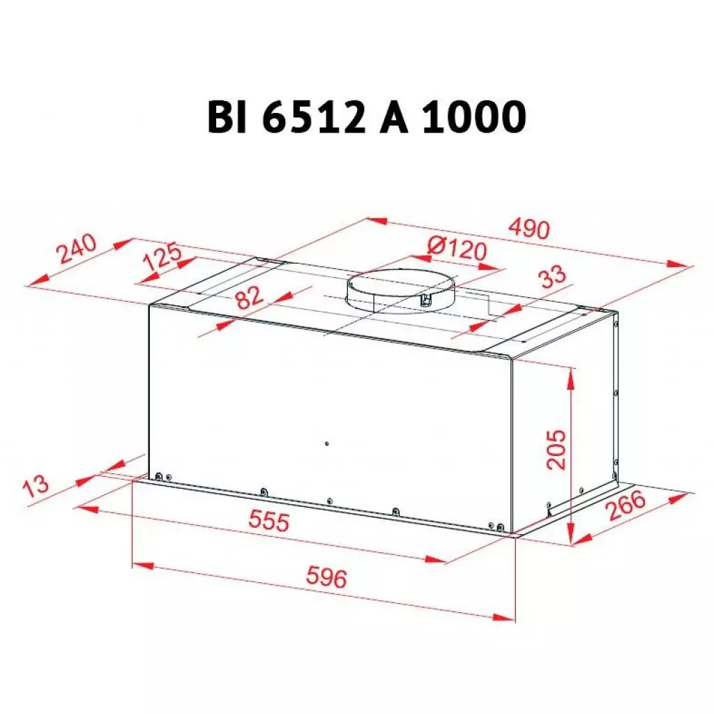 Вытяжка кухонная Perfelli BI 6512 A 1000 W LED - 5