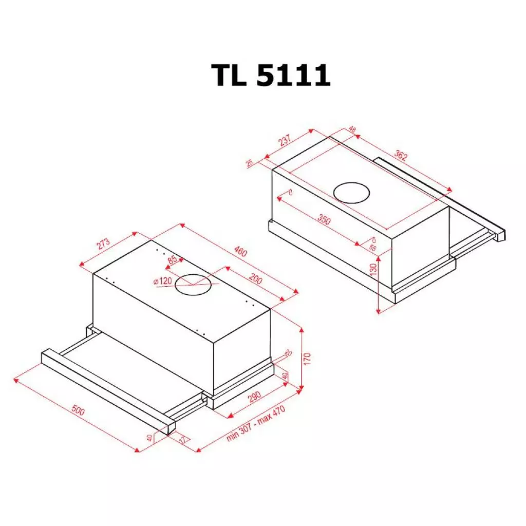 Вытяжка кухонная Perfelli TL 5111 W - 6