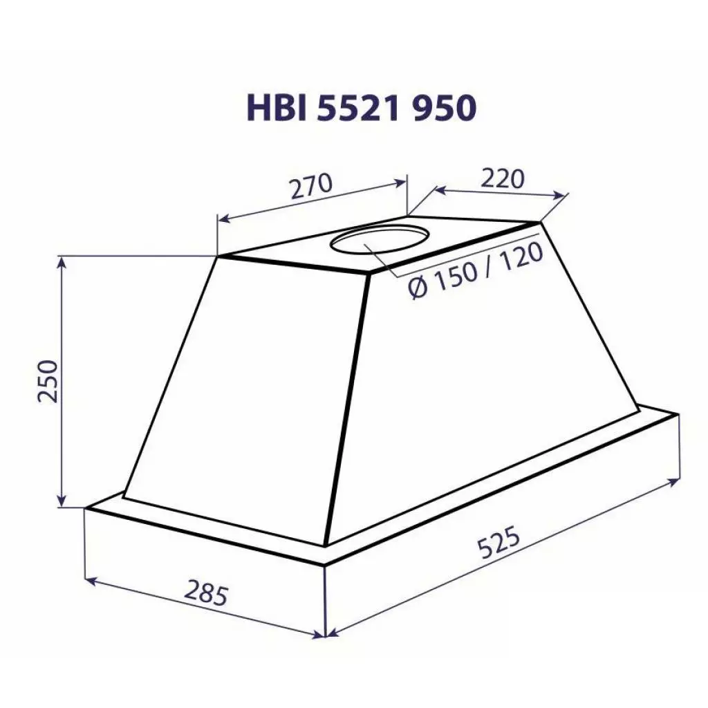 Вытяжка кухонная Minola HBI 5521 BL 950 - 2 Вытяжка кухонная Minola HBI 5521 BL 950 - 2