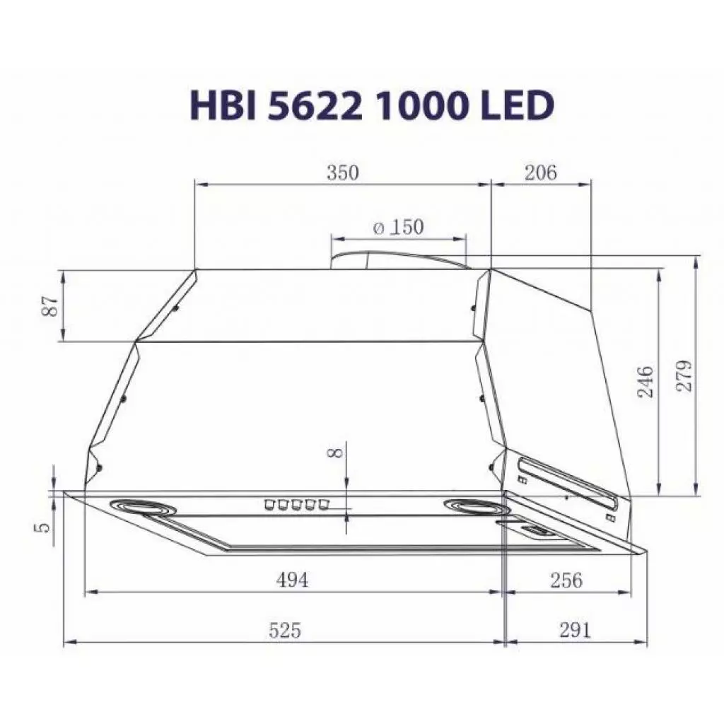 Вытяжка кухонная Minola HBI 5622 I 1000 LED - 7 Вытяжка кухонная Minola HBI 5622 I 1000 LED - 7