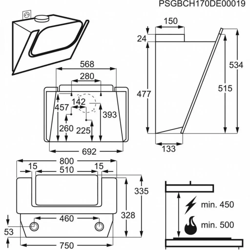 Вытяжка кухонная Electrolux EFV80464OW - 3
