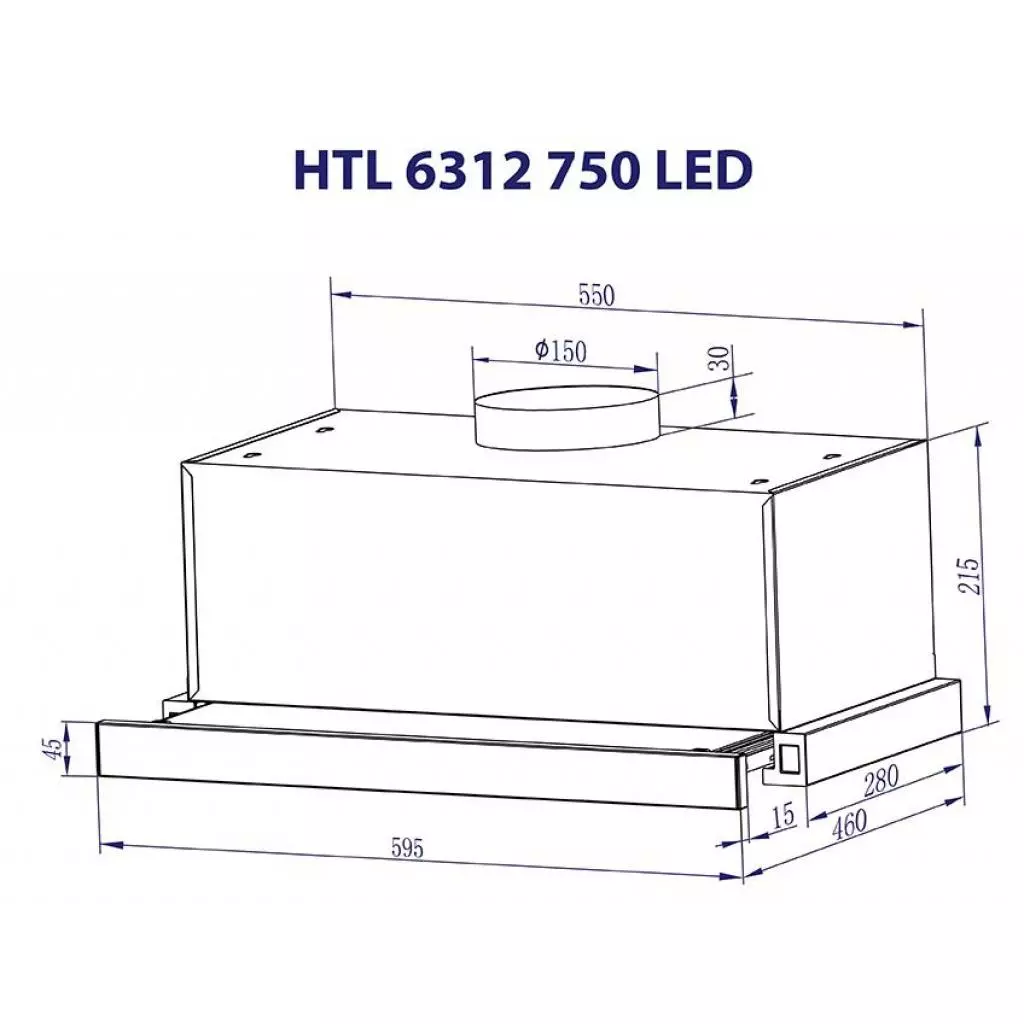 Вытяжка кухонная Minola HTL 6312 I 750 LED - 6