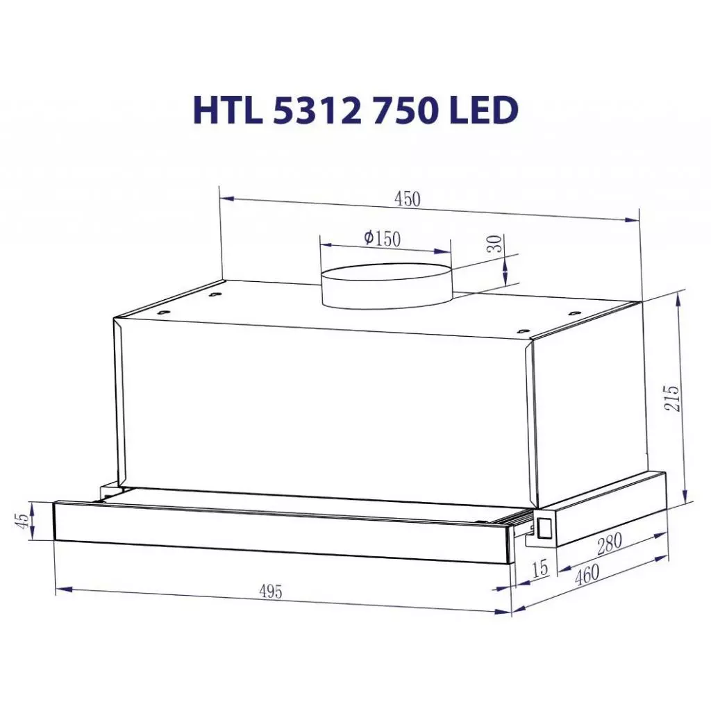 Вытяжка кухонная Minola HTL 5312 I 750 LED - 7 Вытяжка кухонная Minola HTL 5312 I 750 LED - 7