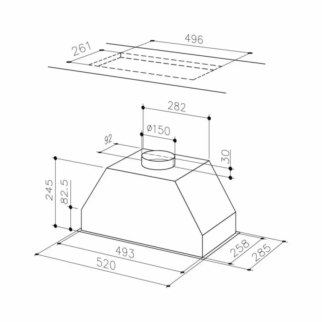 Вытяжка кухонная Best P 550 SL - 9