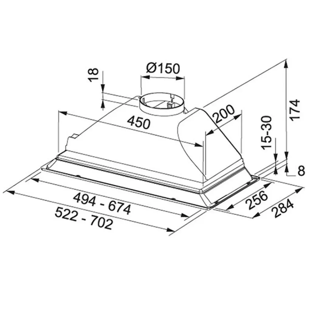 Вытяжка кухонная Franke FBI 522H XS - 1 Вытяжка кухонная Franke FBI 522H XS - 1