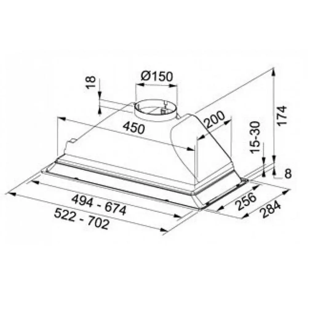 Вытяжка кухонная Franke FBI 722H XS - 1 Вытяжка кухонная Franke FBI 722H XS - 1