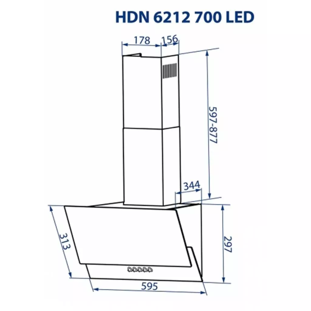 Вытяжка кухонная Minola HDN 6212 WH 700 LED - 3 Вытяжка кухонная Minola HDN 6212 WH 700 LED - 3