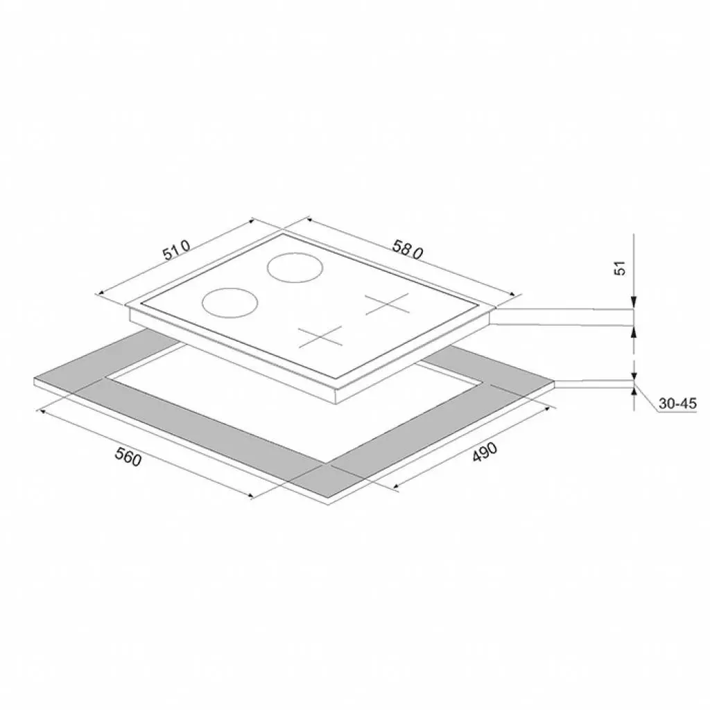 Варочная поверхность Perfelli HKM 620 W - 8 Варочная поверхность Perfelli HKM 620 W - 8