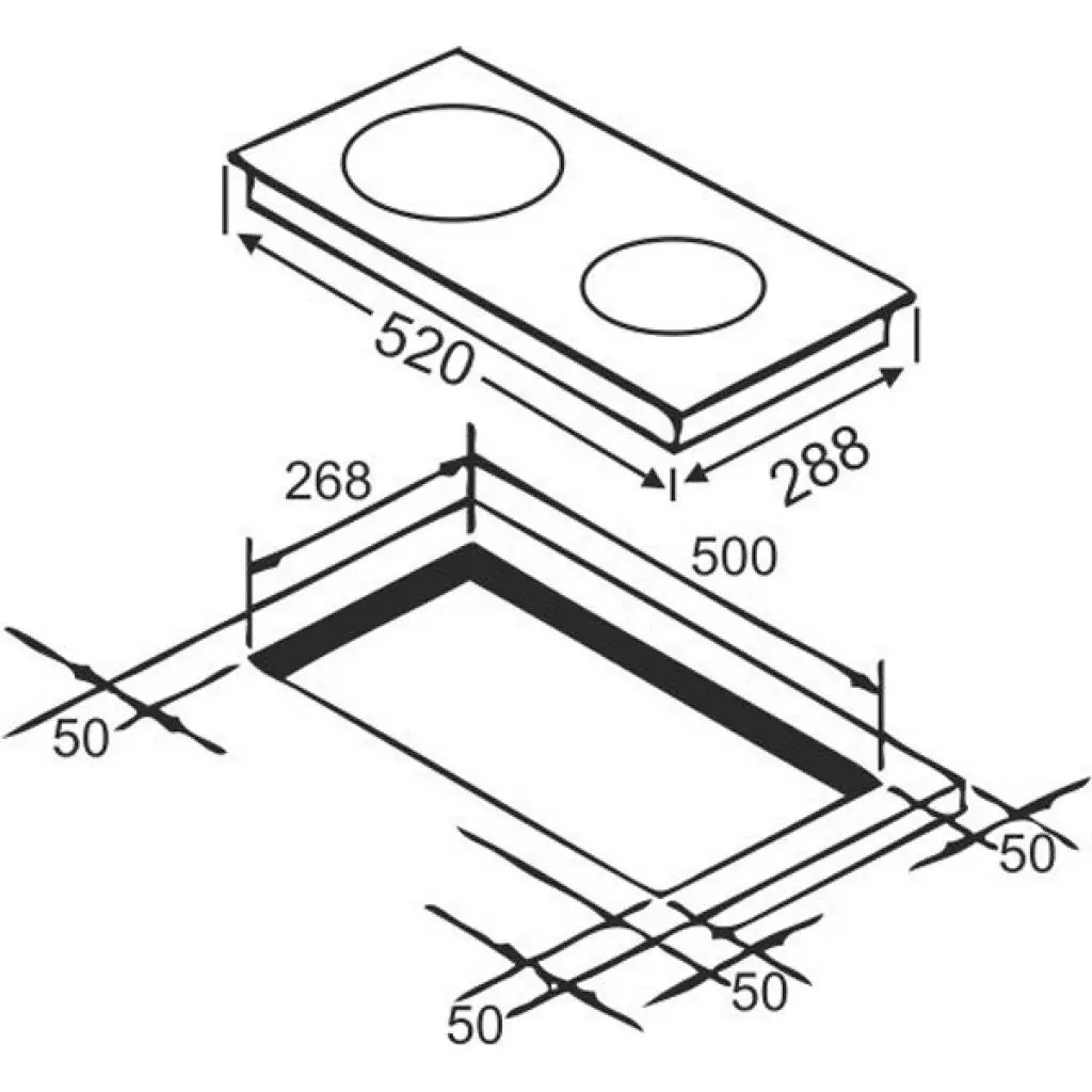 Варочная поверхность Interline VCE 320 BA - 2 Варочная поверхность Interline VCE 320 BA - 2