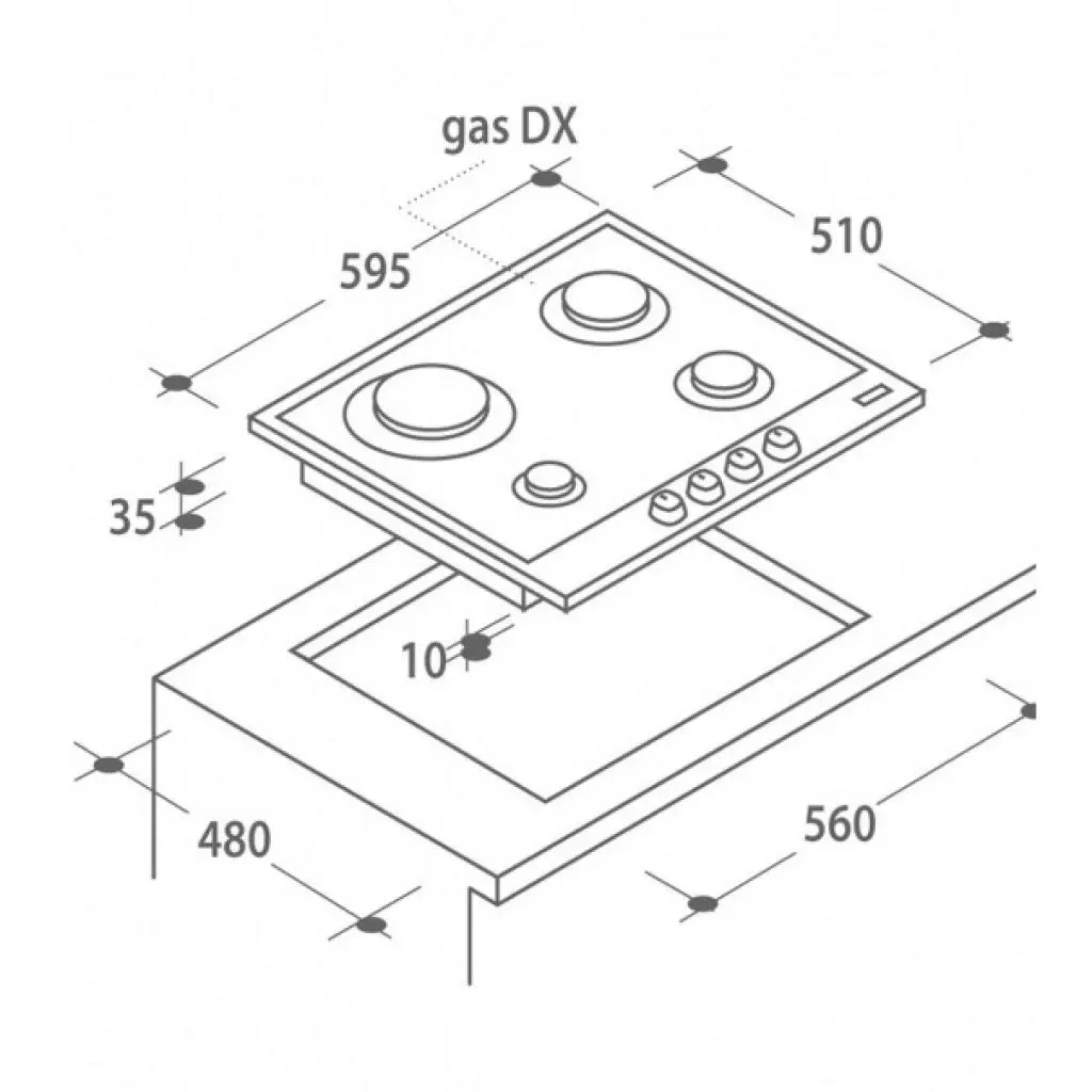 Варочная поверхность Rosieres RTG 64SFRB - 1