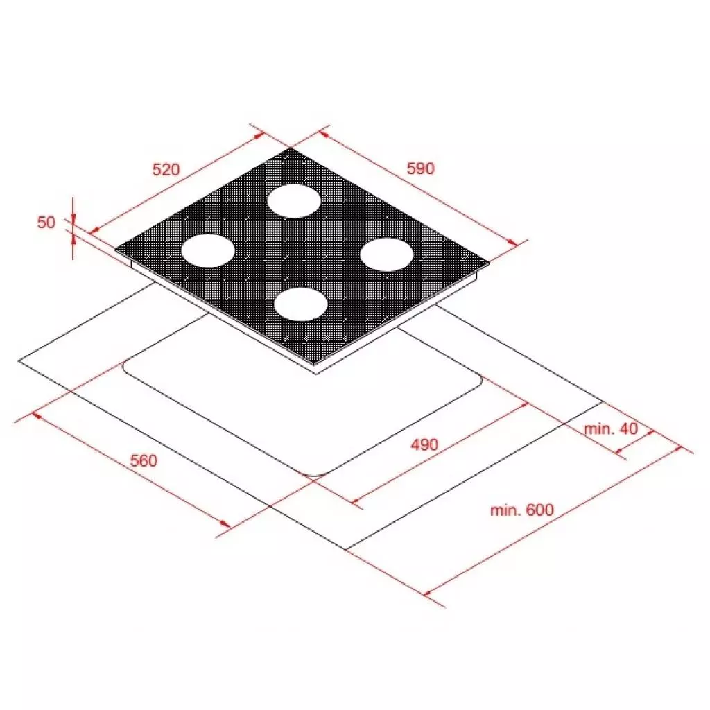 Варочная поверхность Interline TH 6212 WH (TH6212WH) - 1