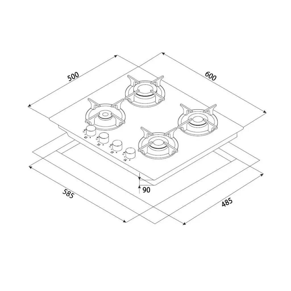 Варочная поверхность Minola MGG 61005 WH - 6