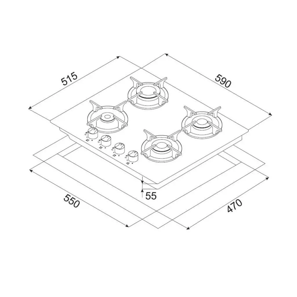 Варочная поверхность Minola MGG 61063 WH - 8 Варочная поверхность Minola MGG 61063 WH - 8