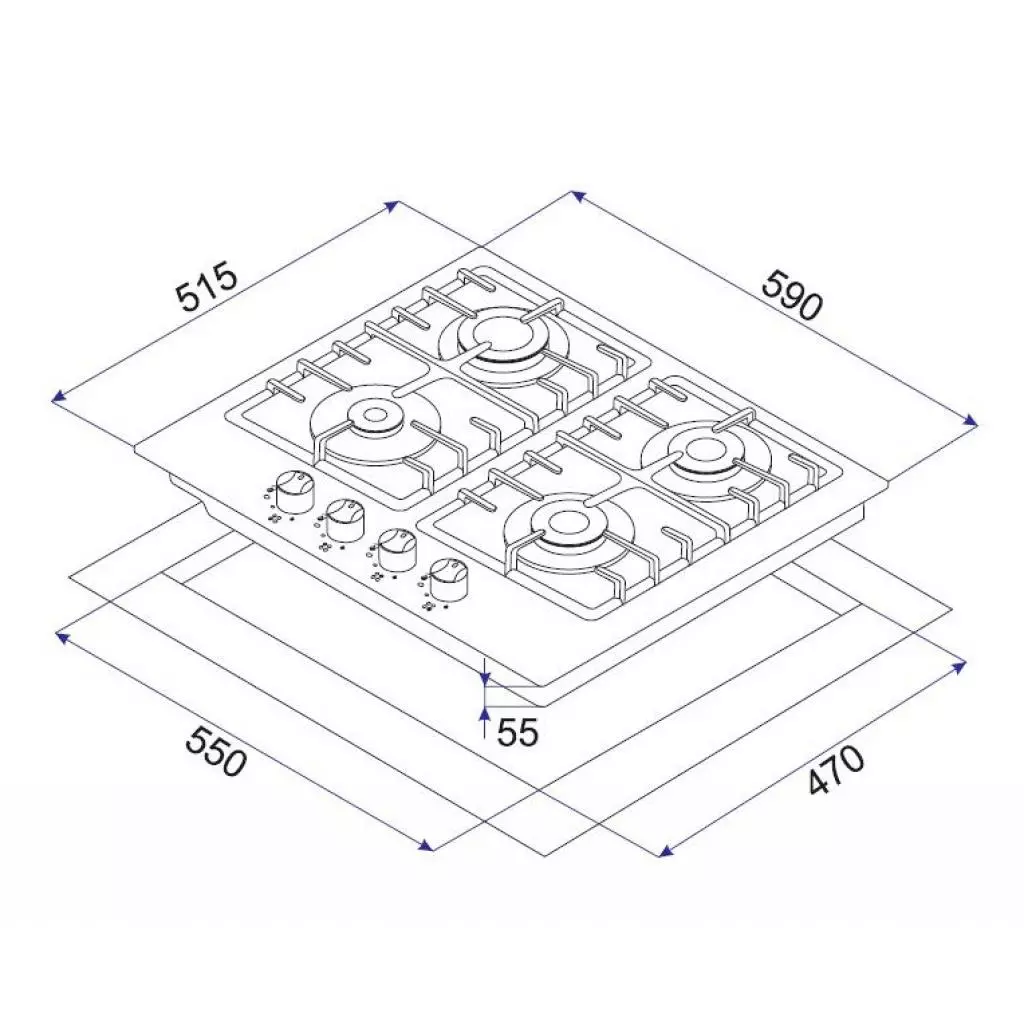 Варочная поверхность Minola MGG 61425 WH - 5 Варочная поверхность Minola MGG 61425 WH - 5
