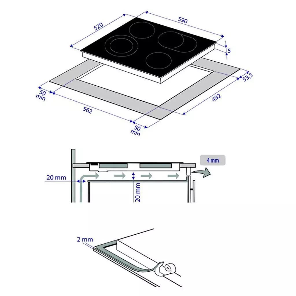 Варочная поверхность Minola MVH 6442 GBL - 8 Варочная поверхность Minola MVH 6442 GBL - 8