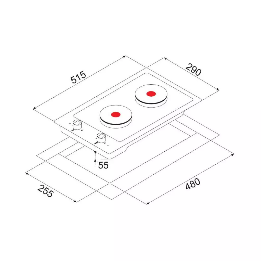 Варочная поверхность Minola ME 3203 WH - 4 Варочная поверхность Minola ME 3203 WH - 4