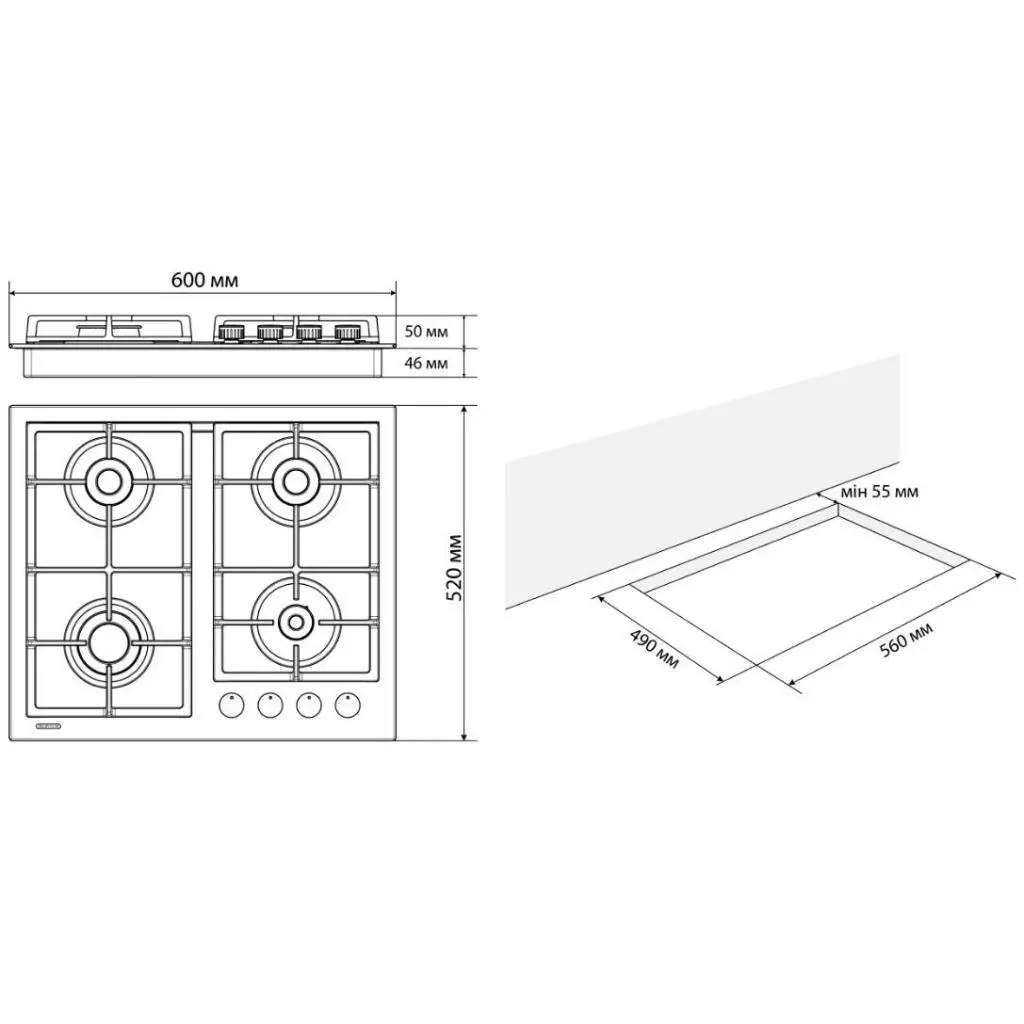 Варочная поверхность Eleyus VITA WH CW - 3 Варочная поверхность Eleyus VITA WH CW - 3