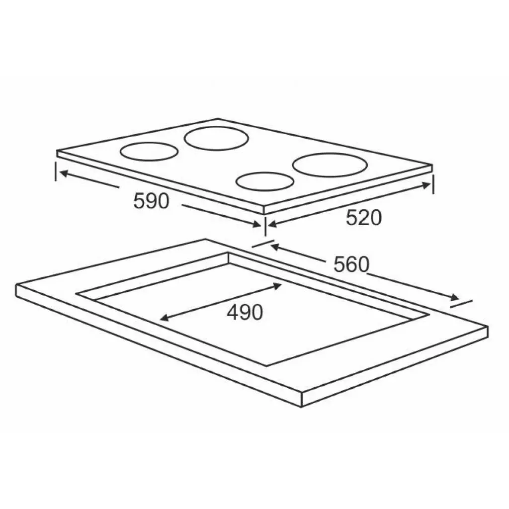 Варочная поверхность Interline VCI 622 BA - 4 Варочная поверхность Interline VCI 622 BA - 4