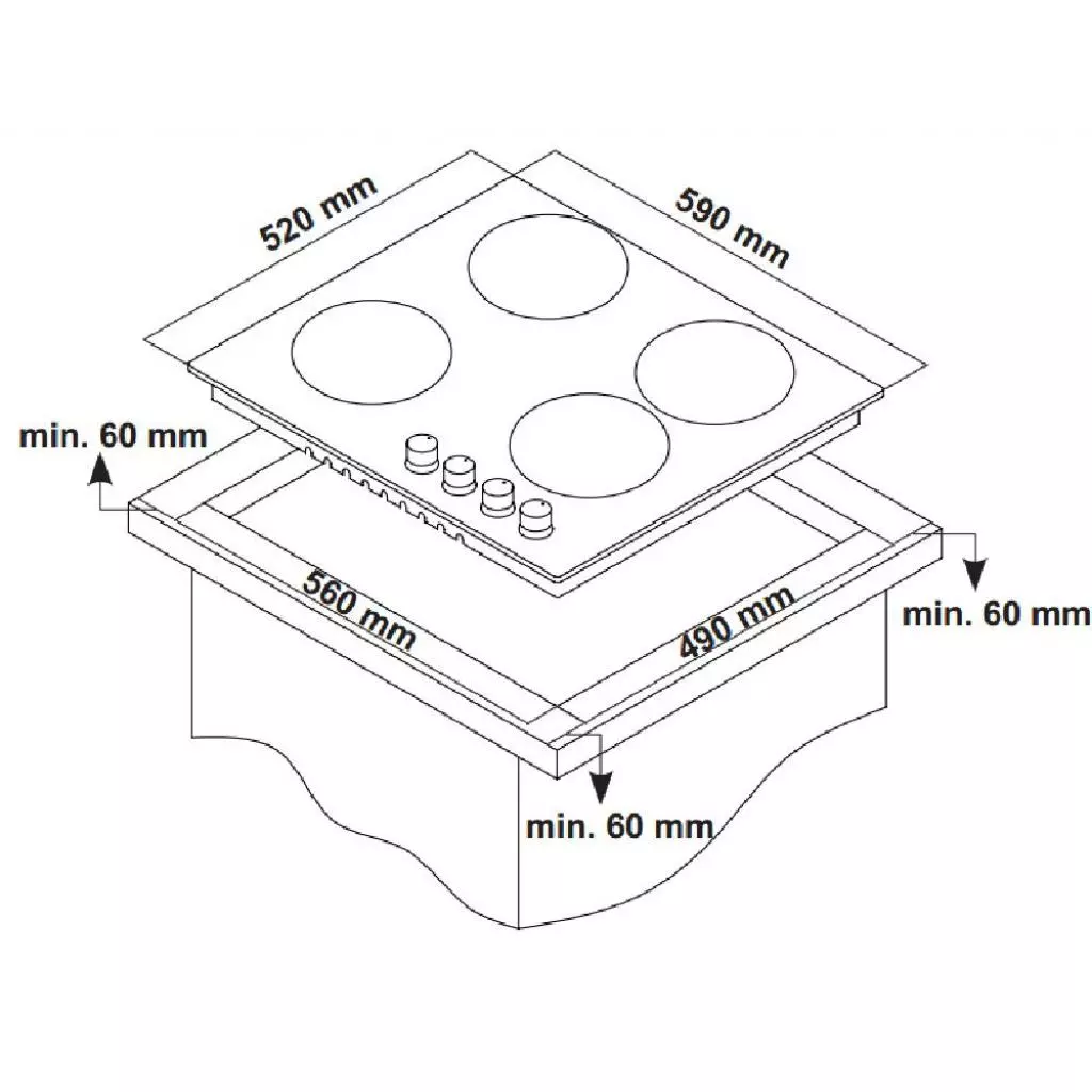 Варочная поверхность Interline TQ 6408 GR - 1