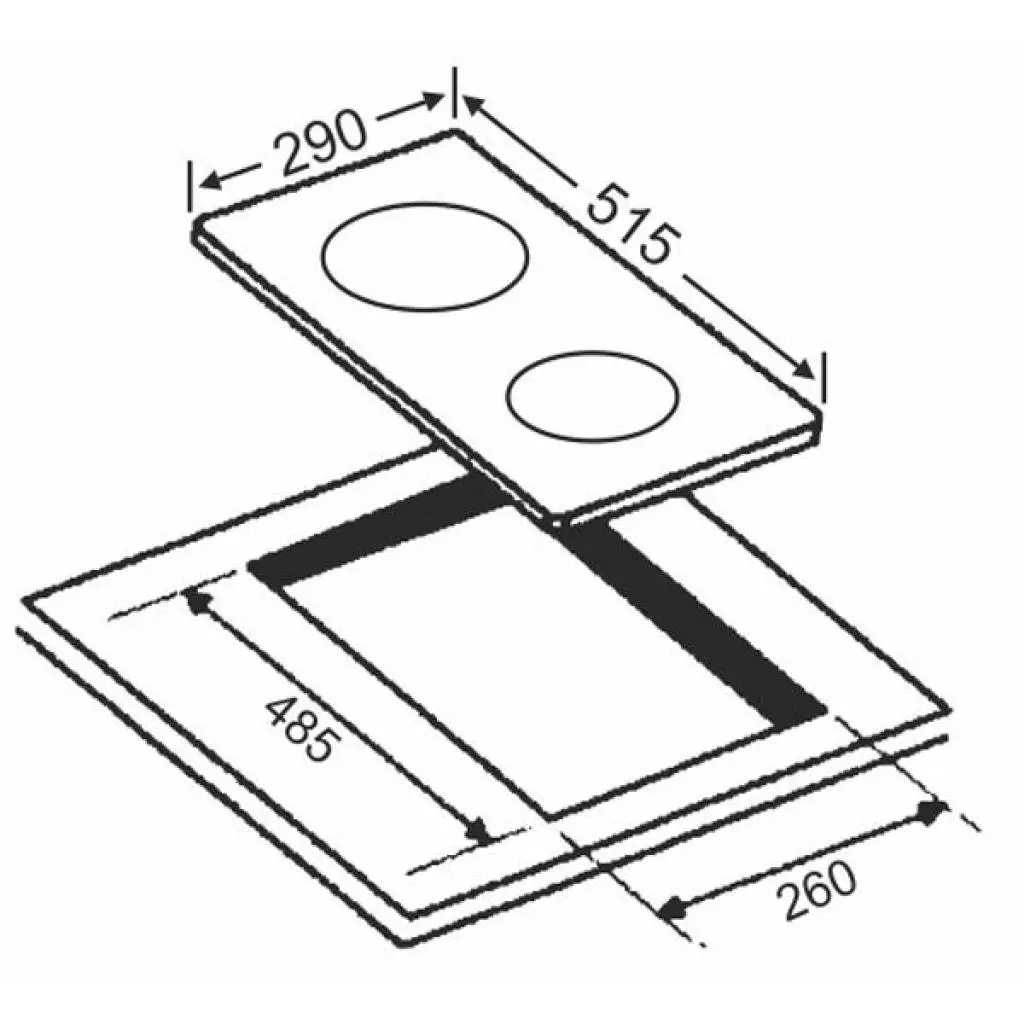 Варочная поверхность Interline DS 200 IX/2 - 1 Варочная поверхность Interline DS 200 IX/2 - 1