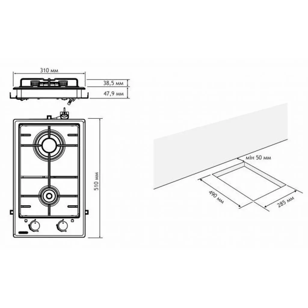Варочная поверхность Eleyus DANA 30 IS E - 3