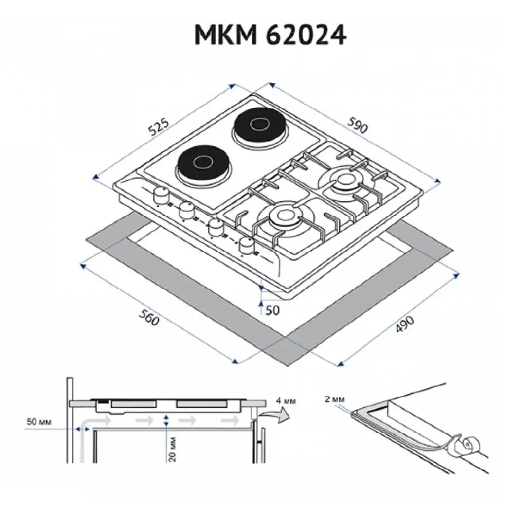 Варочная поверхность Minola MKM 62024 I - 8 Варочная поверхность Minola MKM 62024 I - 8