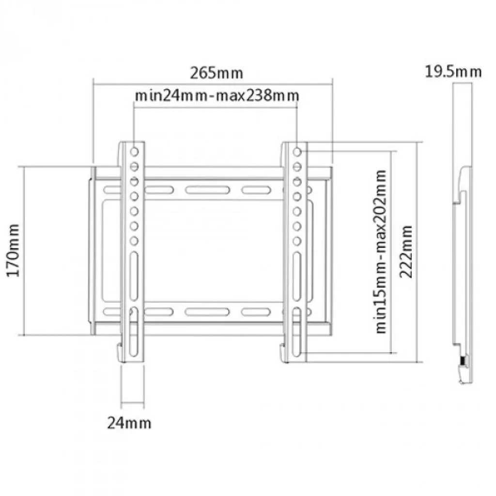 Кронштейн Brateck KL22-22F - 1 Кронштейн Brateck KL22-22F - 1
