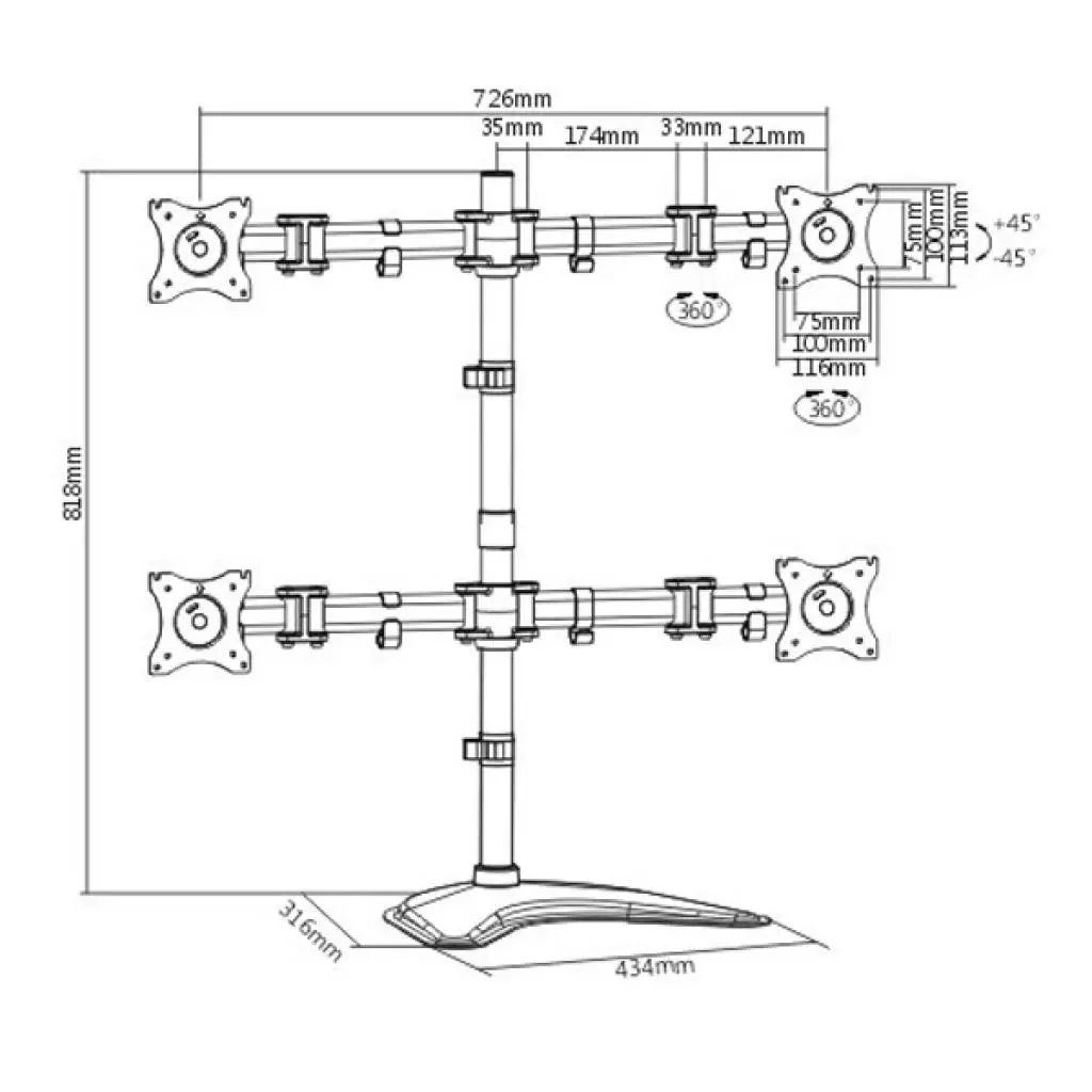 Кронштейн ITech MBS-22M - 3 Кронштейн ITech MBS-22M - 3