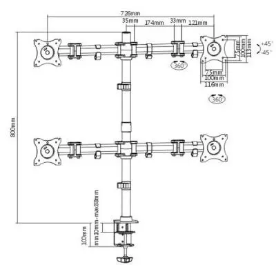 Кронштейн ITech MBS-22F - 3 Кронштейн ITech MBS-22F - 3