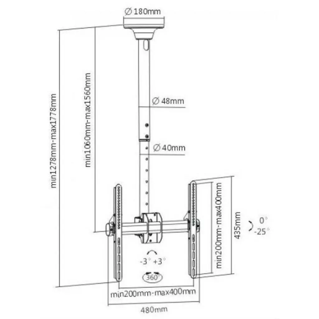 Кронштейн ITech Celb-54L W - 1 Кронштейн ITech Celb-54L W - 1