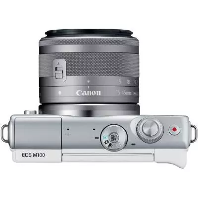 Цифровой фотоаппарат Canon EOS M100 15-45 IS STM Kit White (2210C048) - 4
