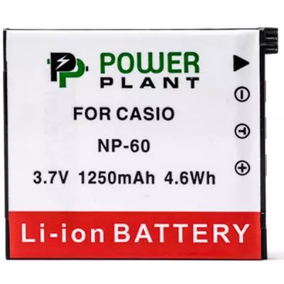 Аккумулятор к фото/видео PowerPlant Casio NP-60 (DV00DV1227) - 1 Аккумулятор к фото/видео PowerPlant Casio NP-60 (DV00DV1227) - 1