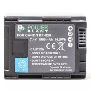 Аккумулятор к фото/видео PowerPlant Canon BP-820 Chip (DV00DV1371)