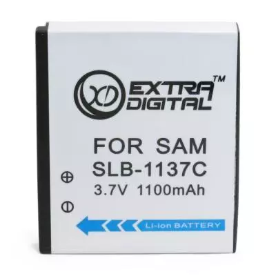 Аккумулятор к фото/видео Extradigital Samsung SLB-1137C, Li-ion, 1100 mAh (DV00DV1326) - 1 Аккумулятор к фото/видео Extradigital Samsung SLB-1137C, Li-ion, 1100 mAh (DV00DV1326) - 1