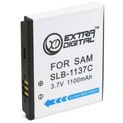 Аккумулятор к фото/видео Extradigital Samsung SLB-1137C, Li-ion, 1100 mAh (DV00DV1326)