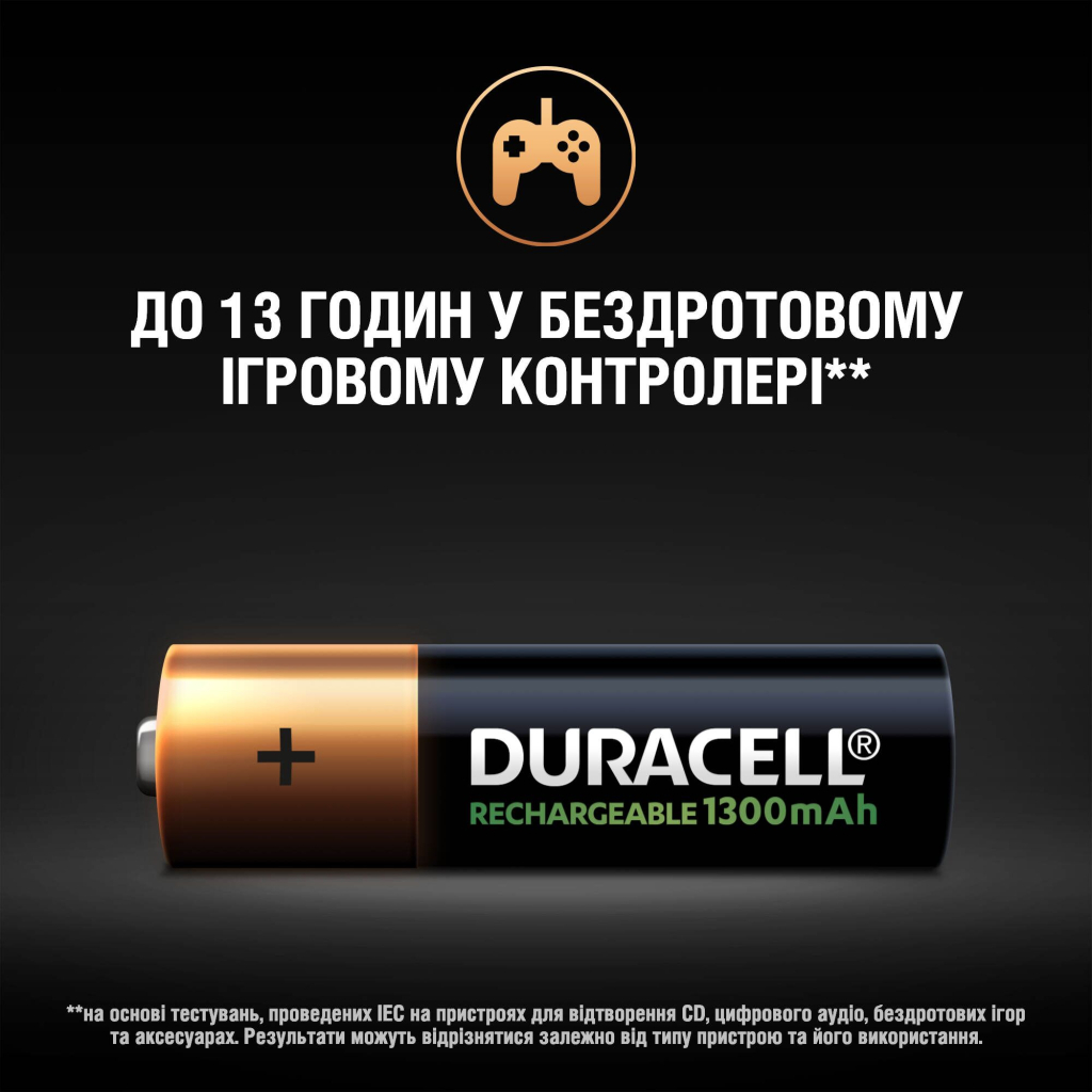 Аккумулятор Duracell AA HR6 1300mAh * 2 (5000394039186 / 81367175) - 6
