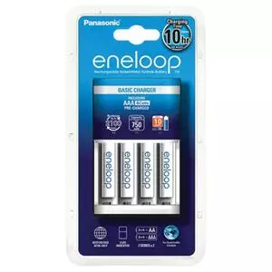 Зарядное устройство для аккумуляторов Panasonic Basic Charger New + Eneloop 4AAA 750 mAh NI-MH (K-KJ51MCC04E)