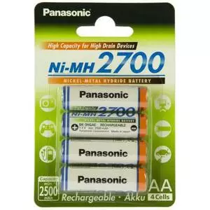 Аккумулятор Panasonic High Capacity AA 2700 mAh * 4 (BK-3HGAE/4BE)
