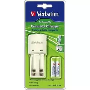 Зарядное устройство для аккумуляторов Verbatim Compact Charger + 2*AAA 1000mAh (49944)