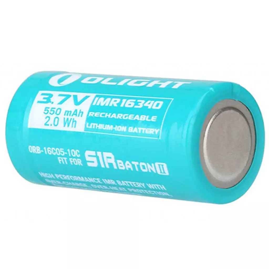 Аккумулятор Olight RCR123 (16340) Li-Ion 550mAh для S1R (IMR 16340) - 1 Аккумулятор Olight RCR123 (16340) Li-Ion 550mAh для S1R (IMR 16340) - 1