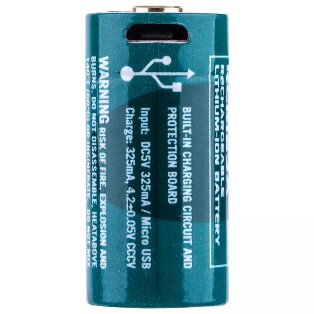 Аккумулятор Olight 16340 с micro-USB 650 mAh (кабель в комплекте) (ORBC-163CO6) - 1 Аккумулятор Olight 16340 с micro-USB 650 mAh (кабель в комплекте) (ORBC-163CO6) - 1