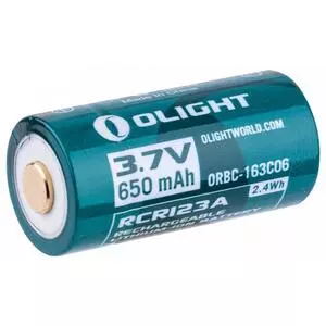 Аккумулятор Olight 16340 с micro-USB 650 mAh (кабель в комплекте) (ORBC-163CO6)