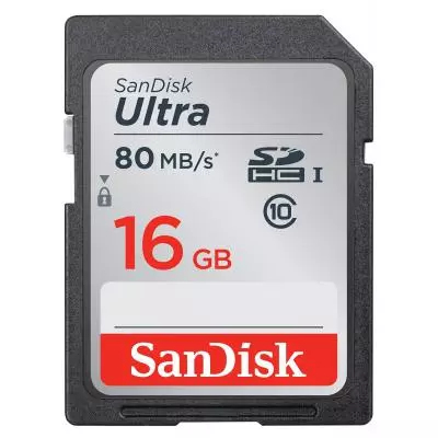 Карта памяти SanDisk 16GB SDHC Ultra Class 10 UHS (SDSDUNC-016G-GN6IN)