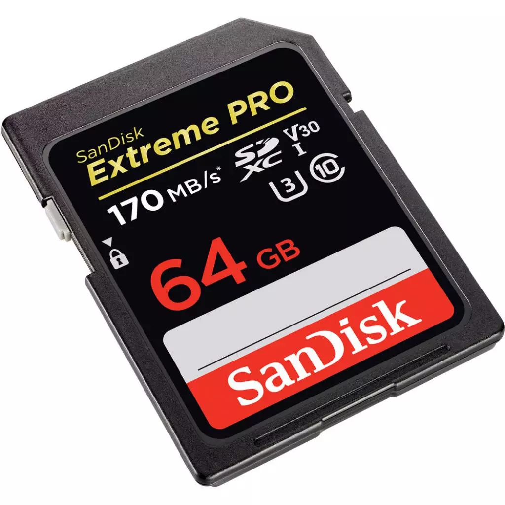 Карта памяти SanDisk 64GB SDXC class 10 V30 UHS-I U3 Extreme Pro (SDSDXXY-064G-GN4IN) - 1