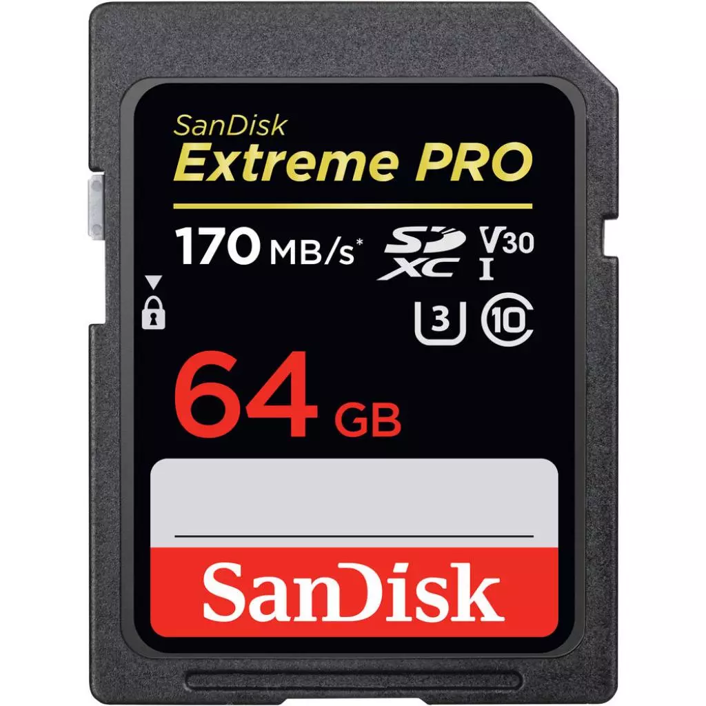 Карта памяти SanDisk 64GB SDXC class 10 V30 UHS-I U3 Extreme Pro (SDSDXXY-064G-GN4IN)