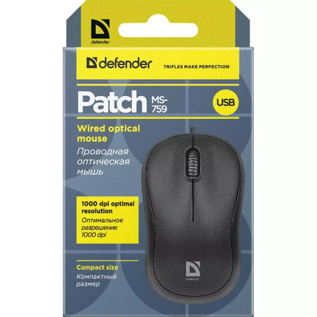 Мышка Defender Patch MS-759 Black (52759) - 4 Мышка Defender Patch MS-759 Black (52759) - 4