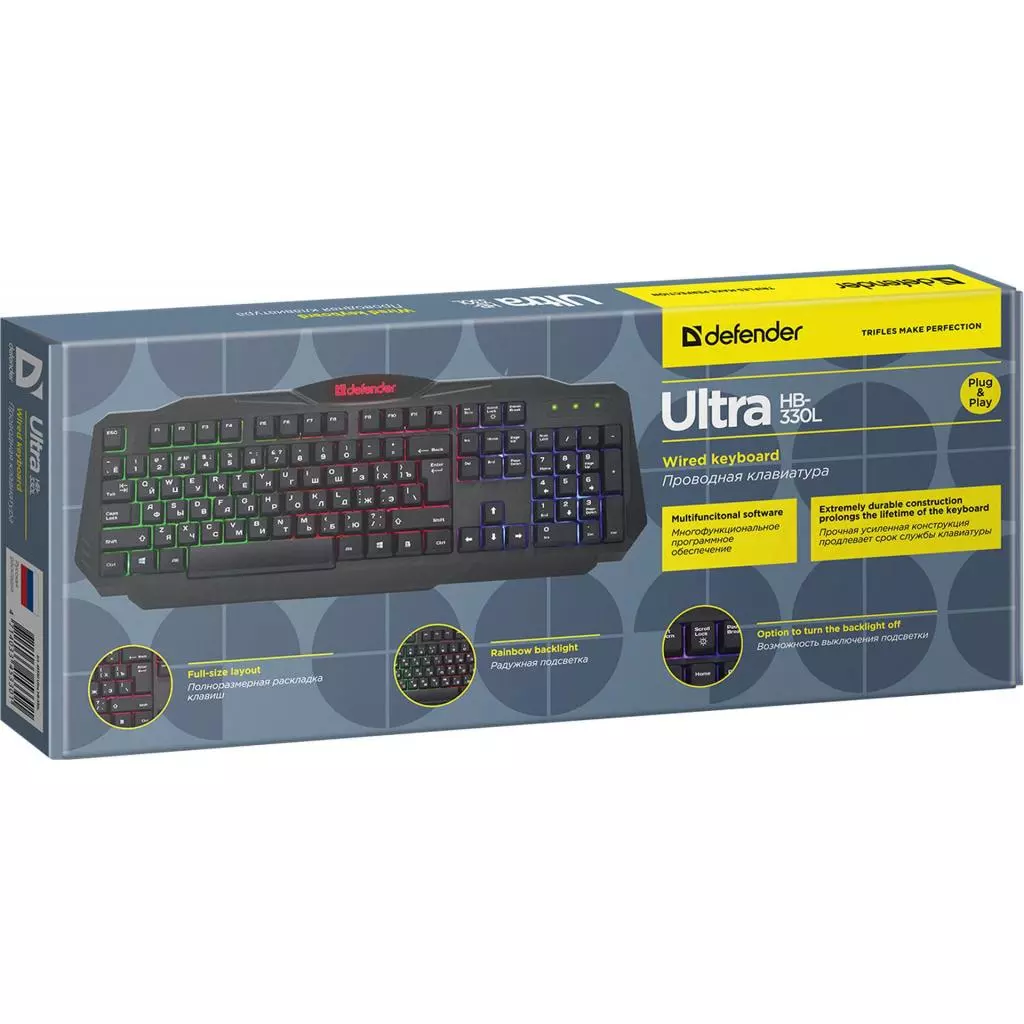 Клавиатура Defender Ultra HB-330L RU Black (45330) - 1 Клавиатура Defender Ultra HB-330L RU Black (45330) - 1
